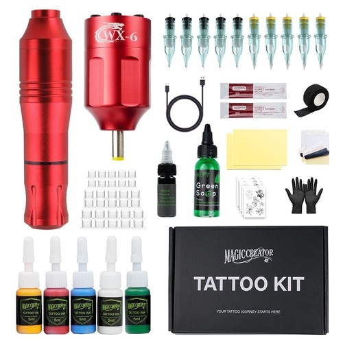 Wireless tattoo pen - tattoo, kit